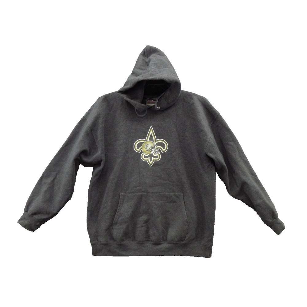 Hanes New Orleans Men's Pullover Hoodie Size Large Gray Cotton Pockets Mexico
